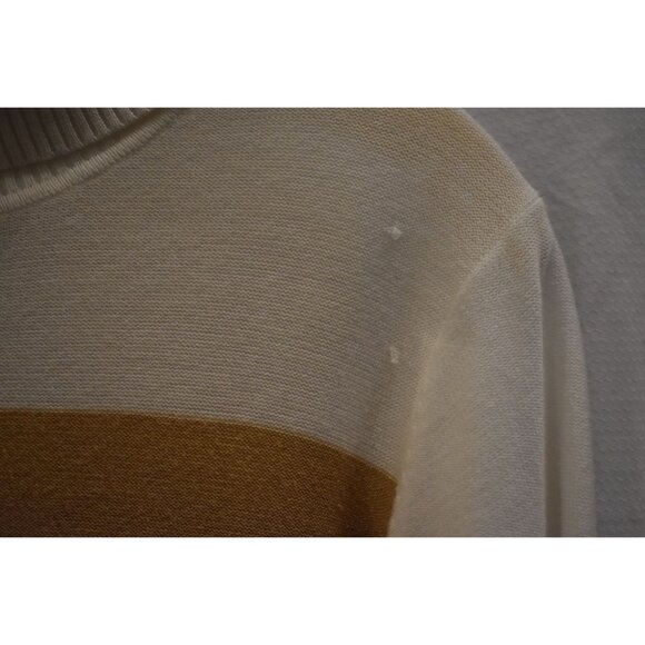 Women's Carol Rose Tan Gray Cream Color Block Turtleneck Sweater Size M - Picture 4 of 8
